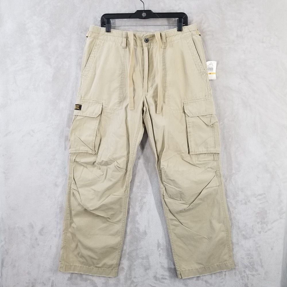 Vtg Polo Jeans Co Ralph Lauren Pants Mens 33x30 Cargo Military Paratrooper New‎